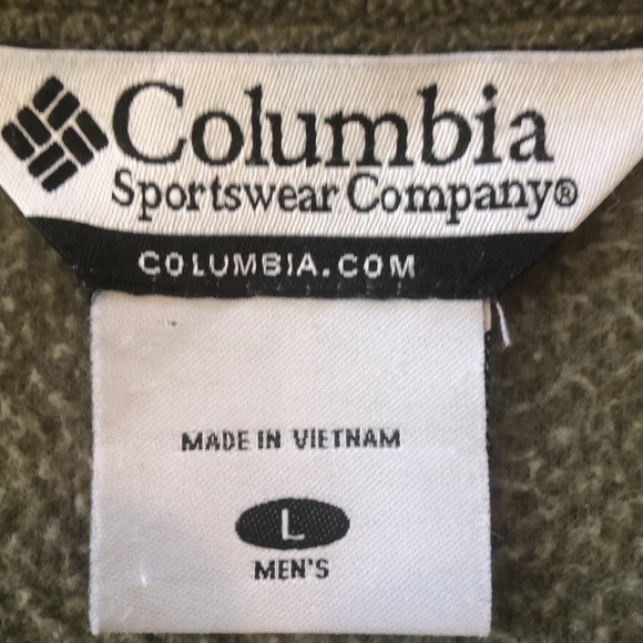 Columbia Mens Zip Up Fleece Jacket Sage color Size Large - Picture 7 of 8